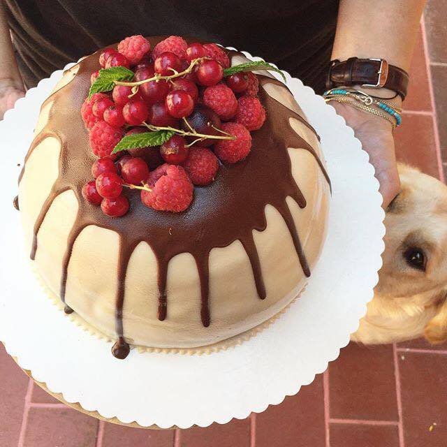 Málnás trüffel torta 